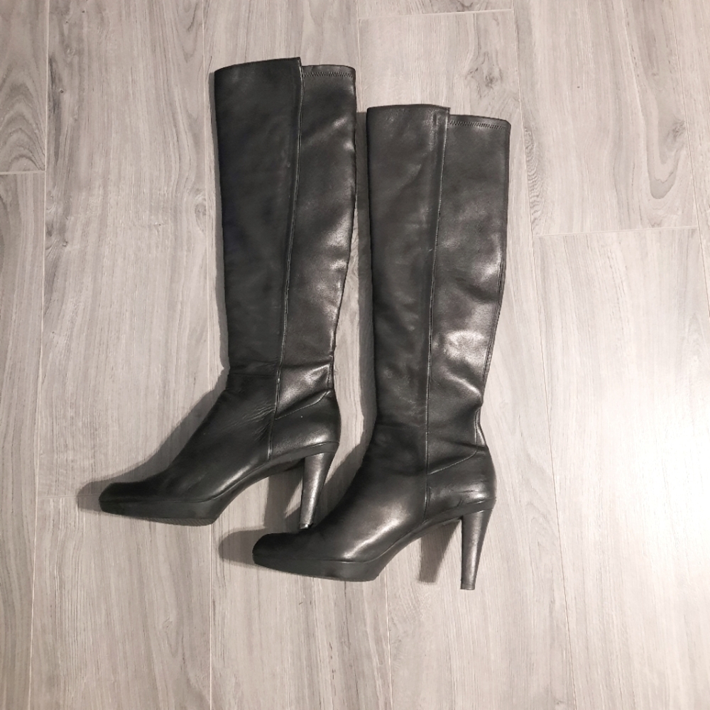 Stuart Weitzman Tall Platform Boots Size 9 - Picture 2 of 14